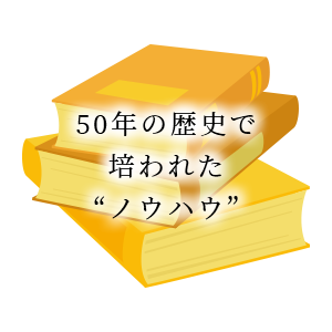 50年の歴史で培われた“ノウハウ”