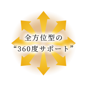 全方位型の“360度サポート”